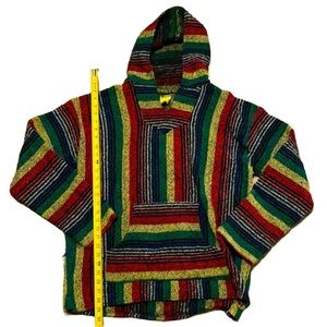 Rainbow Frank’s Knit Pancho Hoodie Coat Jacket